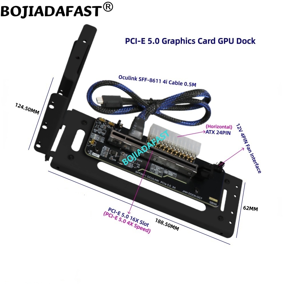 Oculink Egpu Dock Graphics Card - PCI-E 5.0 X4 OCuLink Externe Grafische
