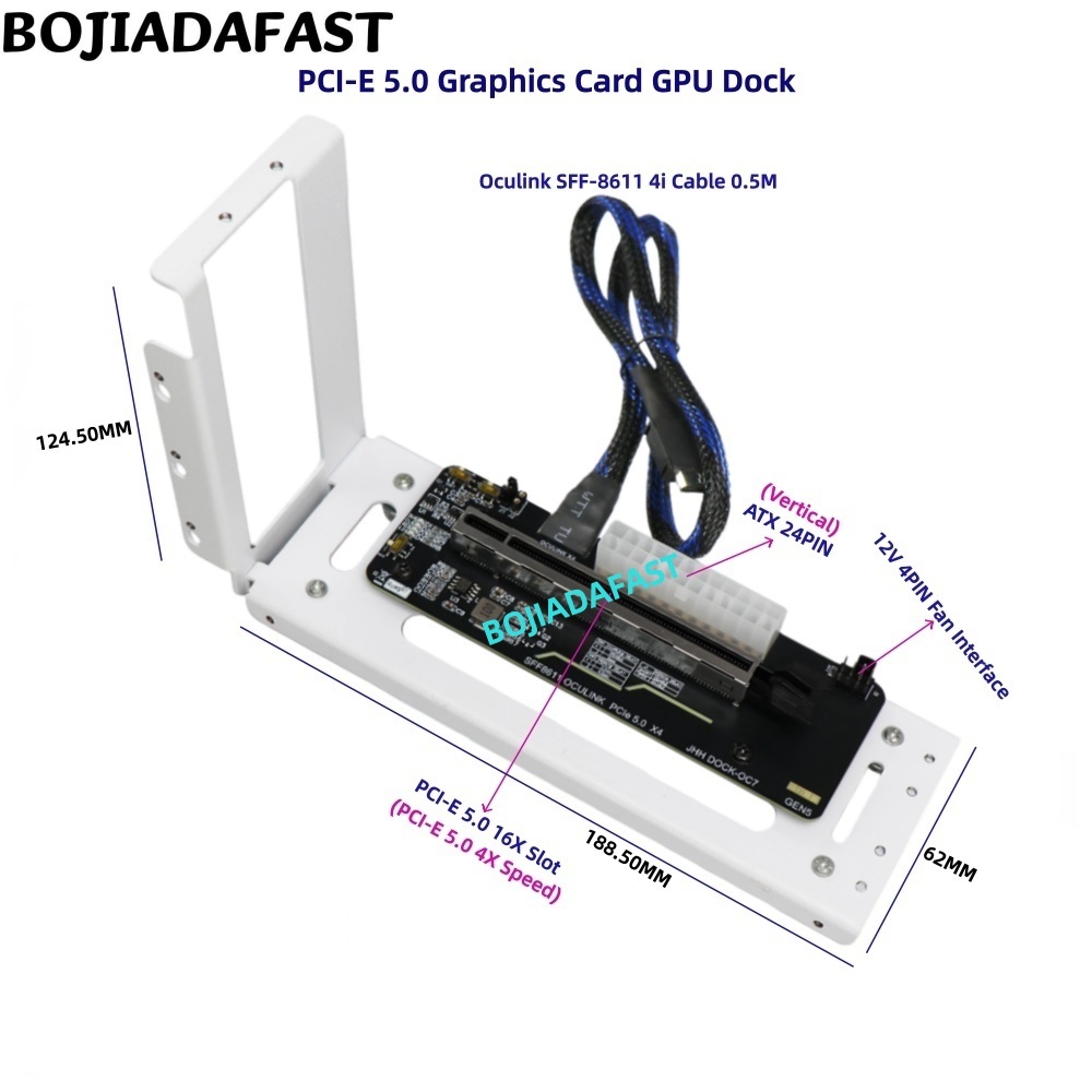 PCI-E 5.0 16X GEN5 Adapterkaar - Oculink Egpu Dock Graphics Card recensie en prijs